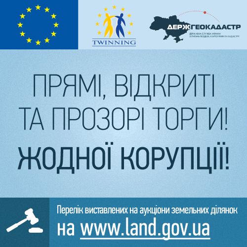Перелік виставлених на аукціон земельних ділянок
